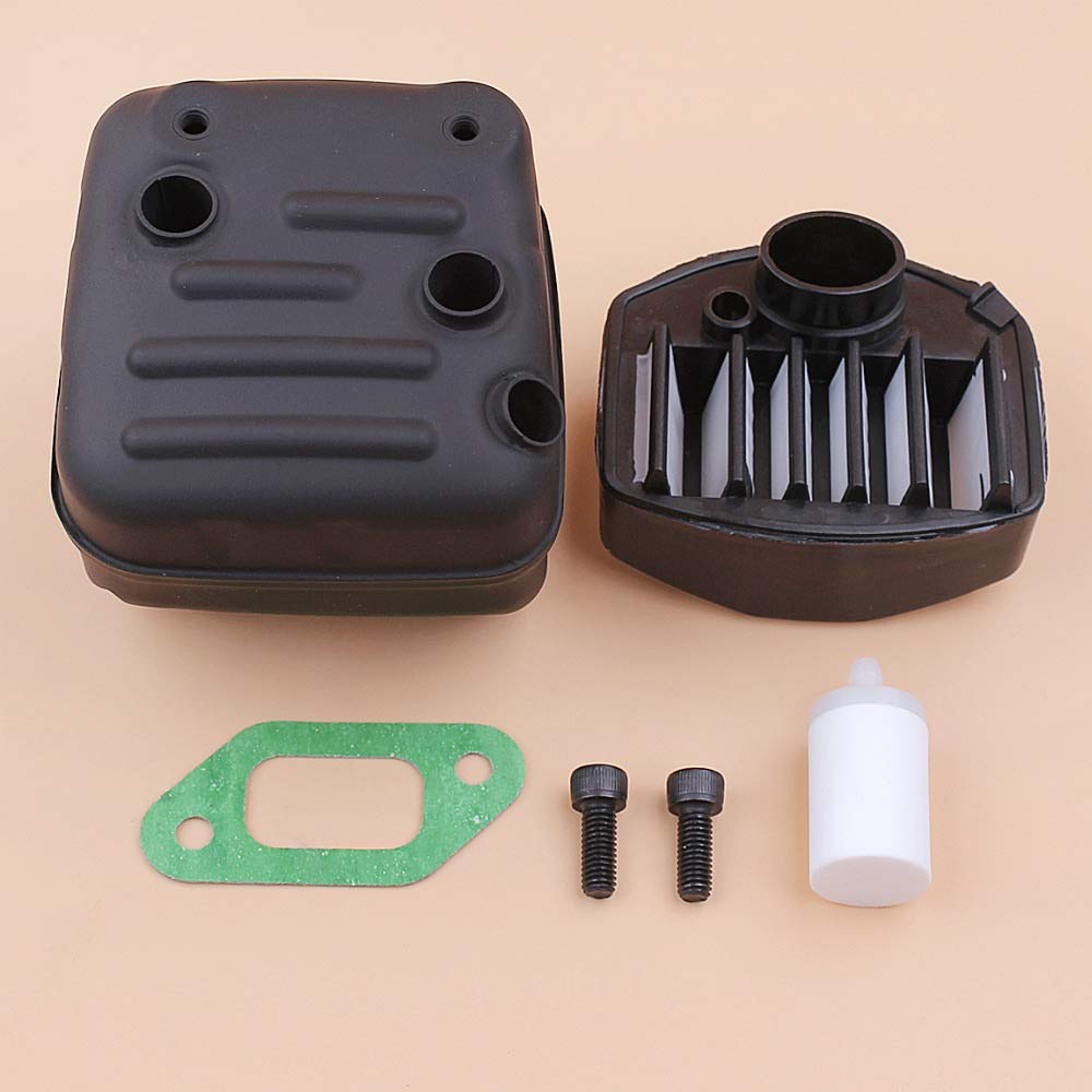 Tiempo Beixi Silenciador de Escape de Aire de Tornillo de Juntas Juego de Filtro Compatible con Husqvarna 357XP 357 359 2159 Jonsered CS2156 CS2159 de la Motosierra de Cadena Sierras de recambios