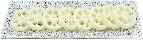 Miniatura 2 de 6 piezas de raíz de loto artificial rebanadas de verduras falsas decoración fotografía accesorios