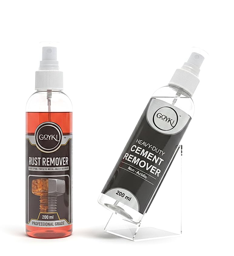 Home Care Duo – Rust Remover Spray & Cement Residue Cleaner (200 ml Each) | Cars, Bikes & Tiles