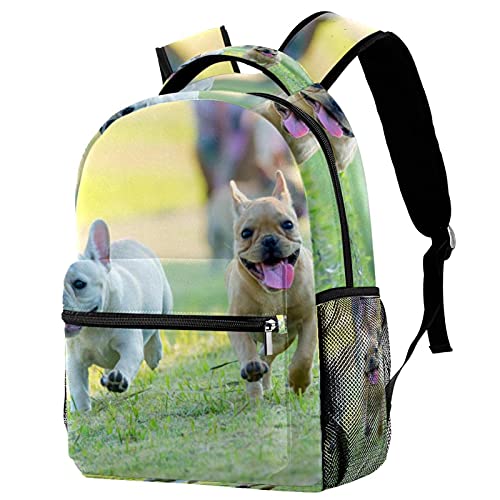 Sac running bouledogue français avec porte-bouteille latéral intégré