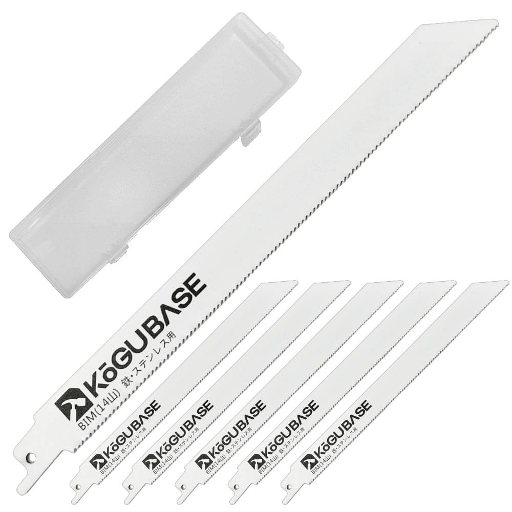 Amazon | KōGU BASE レシプロソー 替刃 バイメタル 225mm 14山 厚み1.0 