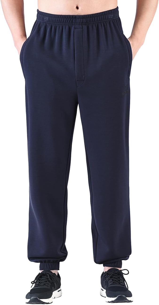 Men's Regular-Fit Identity Vector Track Pants Drawstring Joggers with Front Zipper Fly