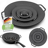 Coperchio Universale e Paraspruzzi in Silicone per Pentole e Padelle da 15-25 cm – Sicuro per gli alimenti - Previene l