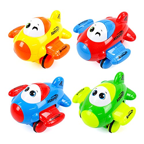 Isuper Juguetes de Mecanismo de Avión,Juguetes de relojería plástico Juquete Educativo para niños (1 Pc/Color Aleatorio)