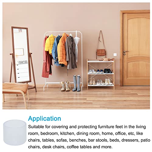 METALLIXITY Chair Leg End Cover (30mm Dia) 12Pcs, PVC Furniture Feet Caps Floor Protector - for Sofa Table Patio Chairs Clear - Image 3