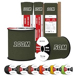 Brotree 4mm Paracord 550 7 Hebras Cuerda de Nylon ...: ✅【100% Nylon】El paracord 4mm tiene un núcleo interno de 7 hebras y un diseño de funda exterior compacta de 32 hebras, cada hebra interna está trenzada con 3 fibras de nylon retorcidas. Hecho de 100% nylon, este cordón táctico puede soportar hasta 250...