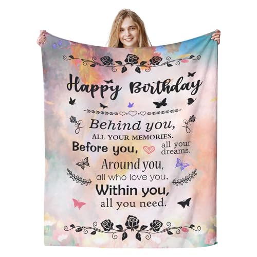 Happy Birthday Gifts for Her, Unique Women's Birthday Decorations - Cool Friendship Gifts 40"x 50"