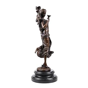 ブロンズ像 K.YAMASHITA 女性像 大理石台付 置物 M R4757