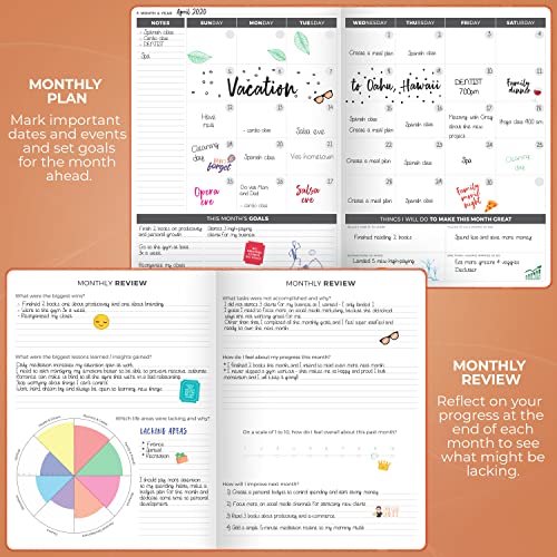 Clever Fox Planner Pro – Weekly & Monthly Life Planner To Increase Productivity, Time Management And Hit Your Goals – Organizer, Gratitude Journal – Undated, 1 Year – Softcover, 8.5X11″ (Orange) #TOP3