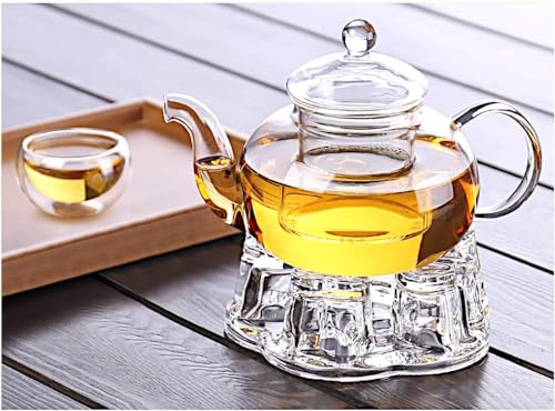 JINELZA Candle Stand Tea Pot Heating Warmer Base Teapot, Tea Warming Stand Glass, Teapot Warmer Base for Coffee Water Milk Beverage Accessories, Kettle Teapot Warmers... - Image 3