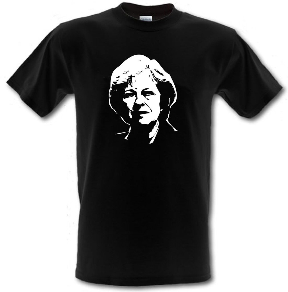 Theresa May Che Guevara Style Tory Conservative Leader Election Heavy Cotton t-Shirt Colours Black