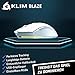 KLIM Blaze - Wiederaufladbare kabellose RGB Gaming Maus - NEU - Hochpräziser Sensor mit Langer Akkudauer - Einstellbar auf bis zu 10000 DPI - Kabel- und Funk Maus Modus (Weiß)