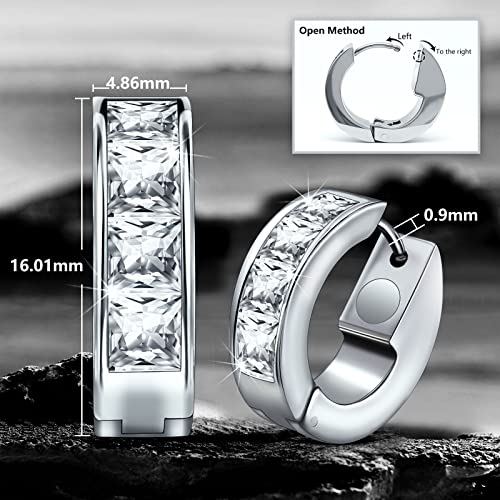 JEROOT Titanium Magnetic Earrings for Women, Pure Titanium Earrings for Sensitive Ears, 1 Pair Women's Ear Studs for Jewelry Gift3