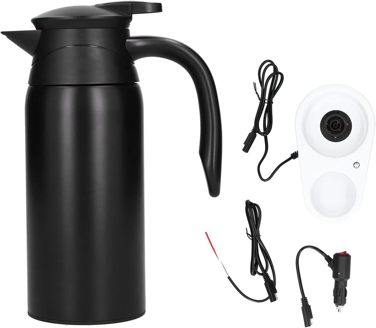 Car Electric Kettle, 12V 24V 800ml Car Kettle Water Boiler