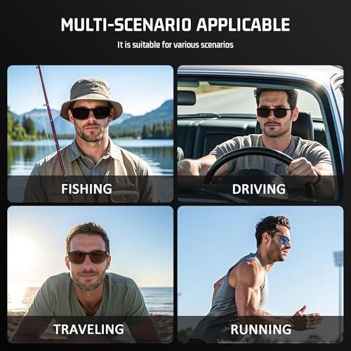 Image of SUNGAIT Ultra Lightweight Rimless Polarized Sports Sunglasses for Men Fishing Running UV400 Protection