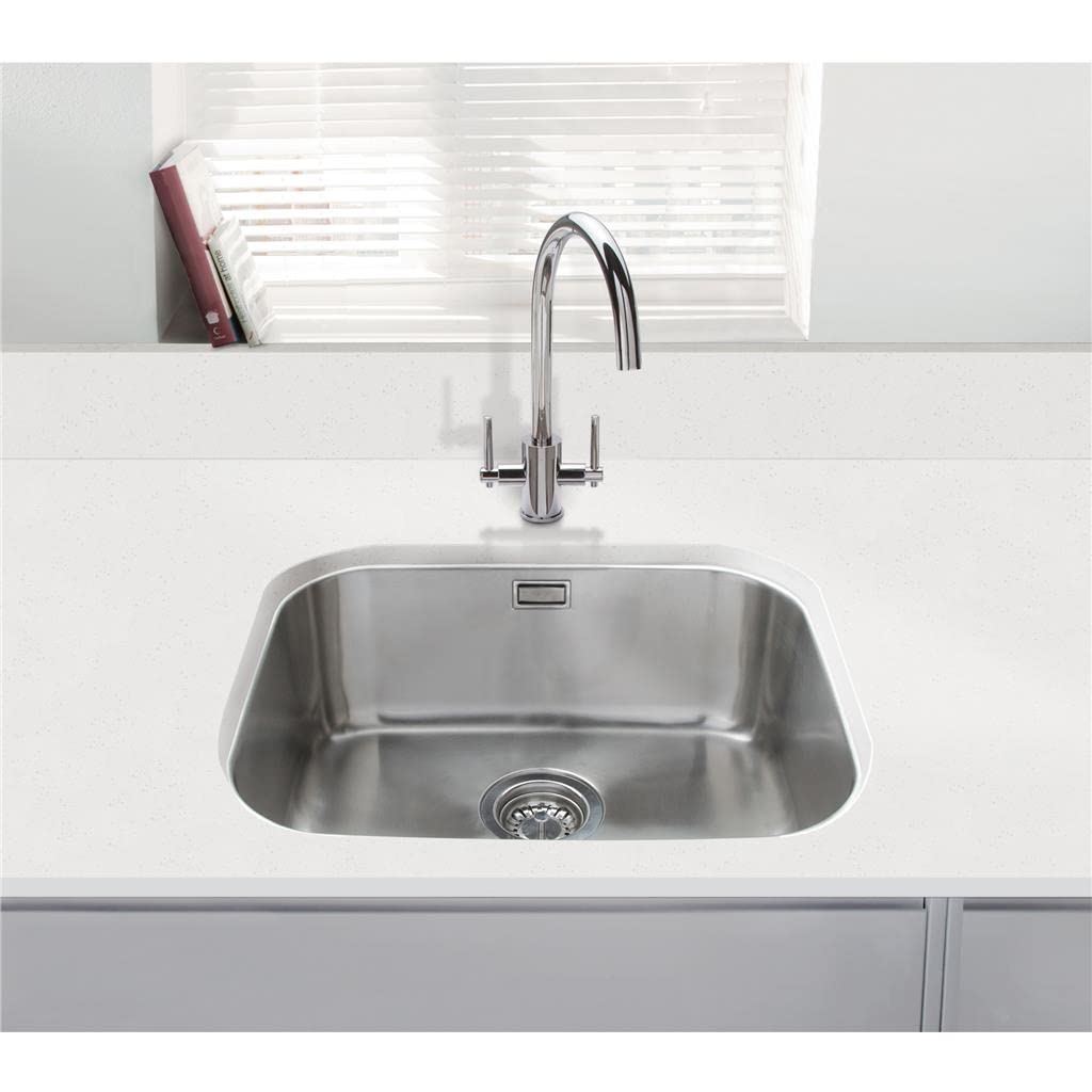 Liquida K1009ss 1.0 Bowl Reversible Undermount Stainless Steel Kitchen Sink