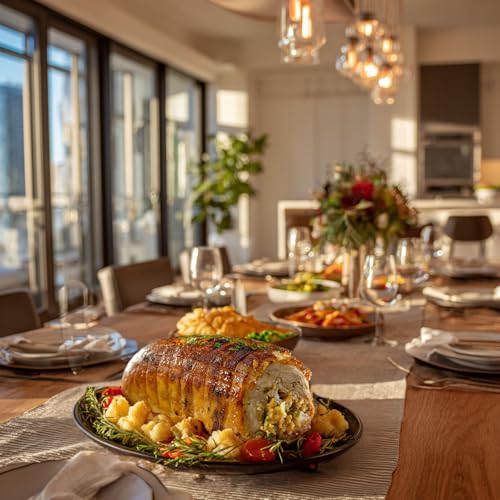 Creole Food Turducken (Seafood Jambalaya Stuffing, 5lb) - Gourmet Stuffed Poultry Delight - Pre-Seasoned and Ready for Cooking to Simplify Your Holiday Cooking - A Suculent Trio of Turkey, Duck, and Chicken - Elevate your Holiday Dining Experience and Sav - Thumbnail 6
