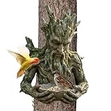 para Pájaros de Jardín | Escultura Moderna en Resina - Alimentador de Aves Exterior con Estación de Alimento,para Jardín Balcón Patio Terraza y para los Pinzones Petirrojos Gorriones Periquitos