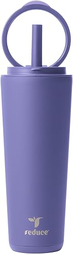 Miniatura 22 de REDUCE Halo - Vaso de acero inoxidable con aislamiento al vacío de 32 onzas, taza de viaje a prueba de derrames con tapa con asa abatible, mantiene