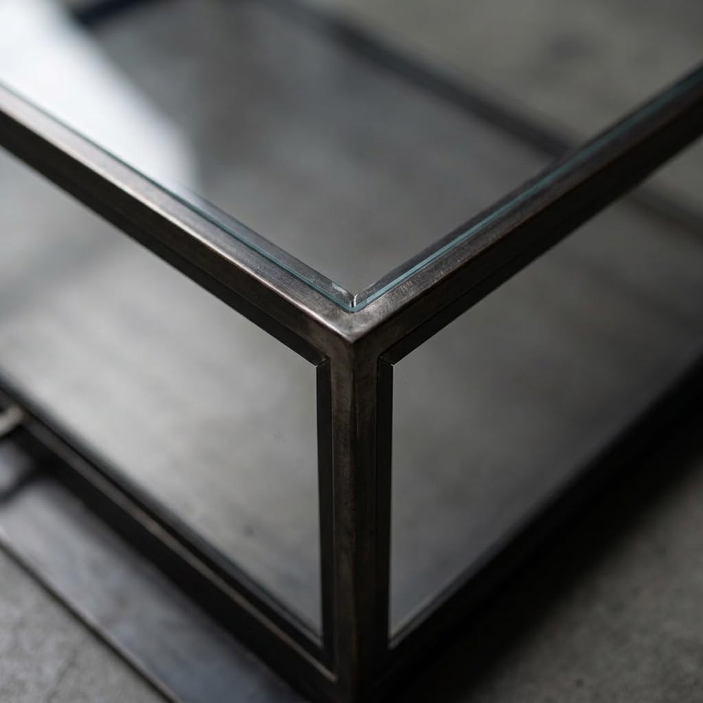 Vitrina Expositora para Coleccionables - Expositor Mesa Metal y Vidrio Bronce - para Colecciones