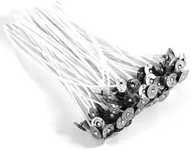 Kit 100 Pavio de Algodão Branco 15cm 1,5mm Fino para Velas Artesanais Queima Controlada