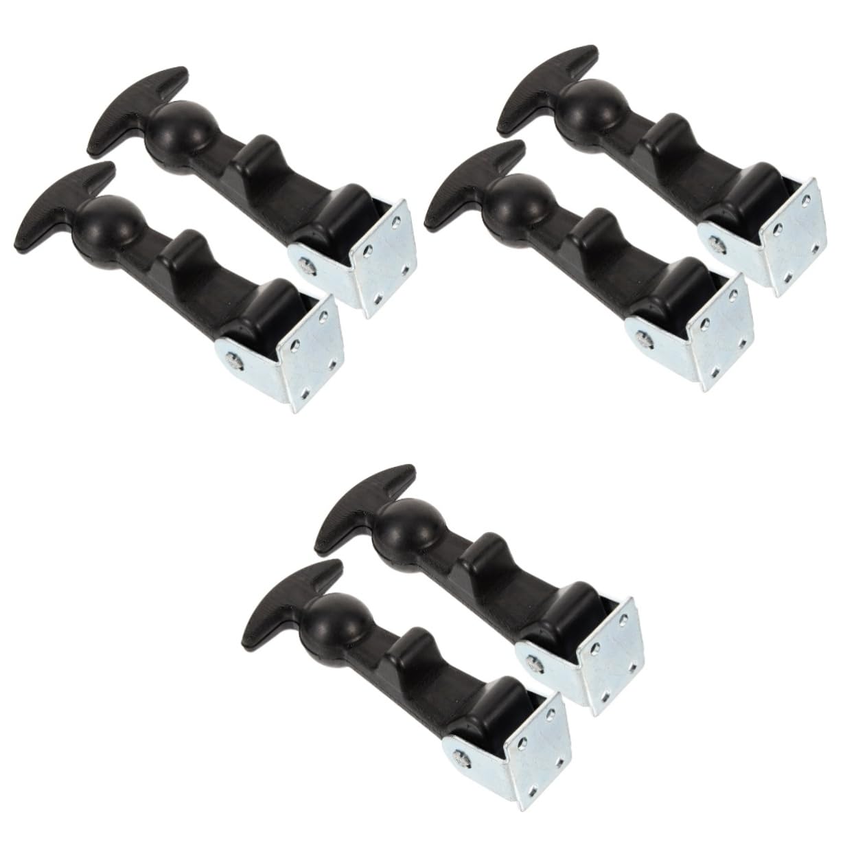 Balacoo 3sets T-Handle Latch Boat Rv Cabinet Latch Boat Door Tool Box Flexible T-Handle Draw 2pcs*3