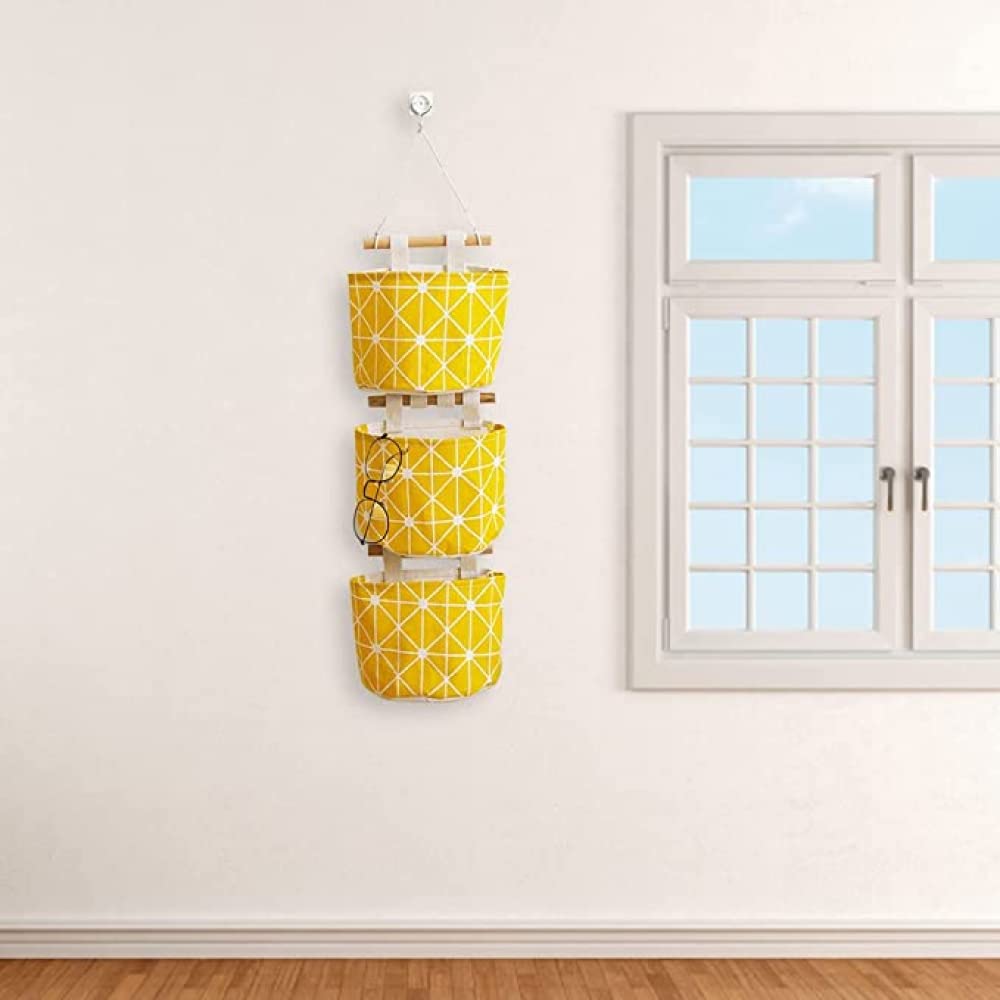 YXSH 4 Pièces sur Porte Sac De Rangement Sac Suspendu Étagère Placard Mural Sac De Rangement Suspendu Étanche Pochettes De Rangement Suspendues Superposées pour Armoire Chambre Salle De Bain