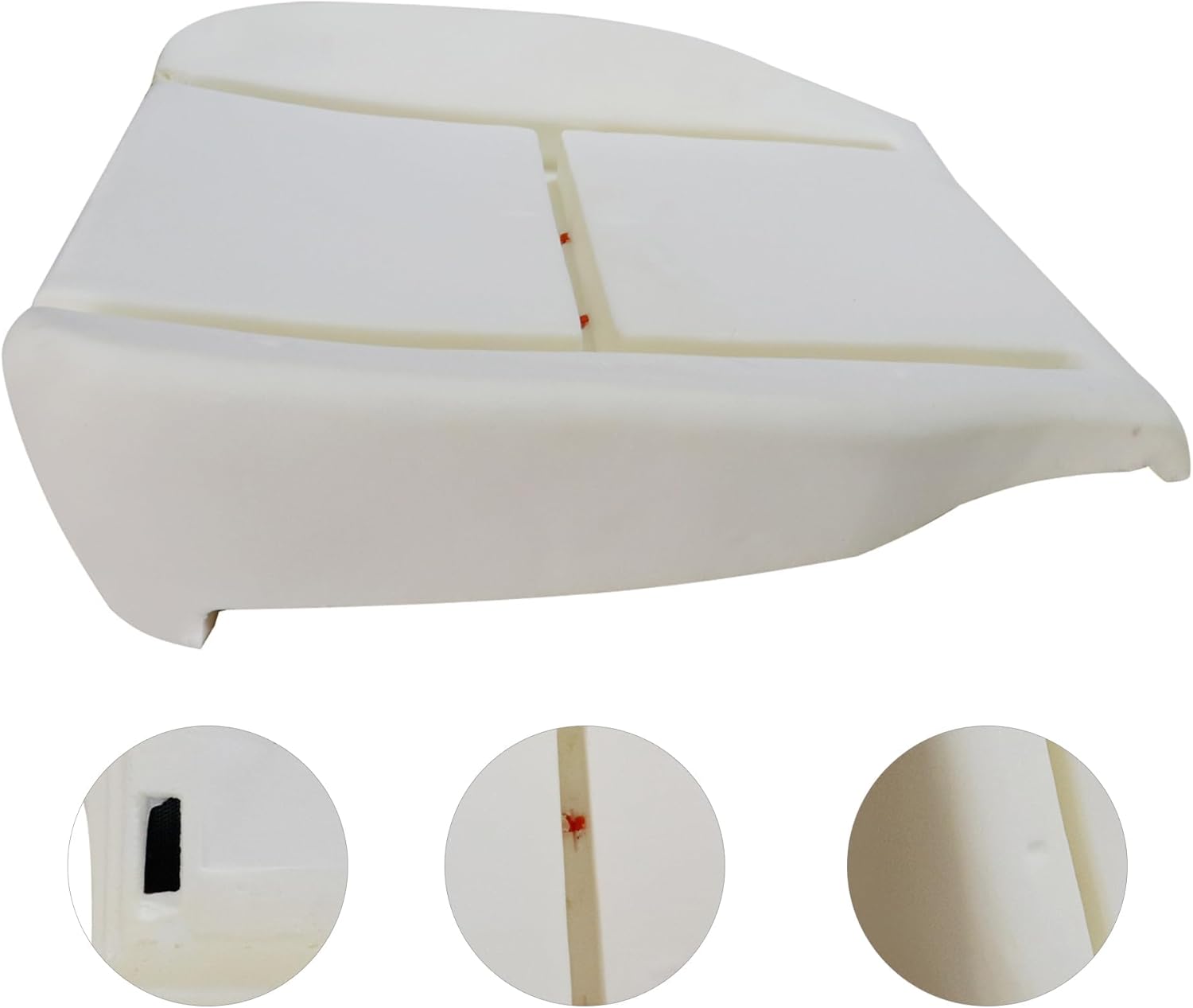 GXARTS Cloth Front Driver and Passenger Side Bottom Seat Cover & Both Bottom Foam Cushion Replacement Black #19C Fit for Chevy Silverado Avalanche Suburban Tahoe GMC Sierra Yukon 2007-2014