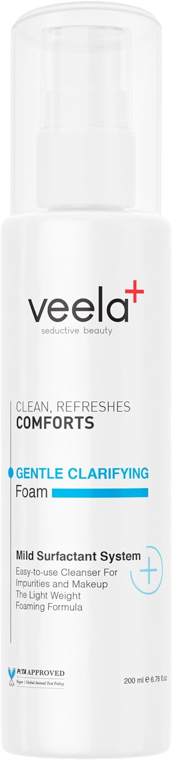 Veela Pürüzsüzleştirici, Yenileyici Yüz Köpüğü – Gentle Clarifying Foam | AHA/BHA | Kurutmayan Formül