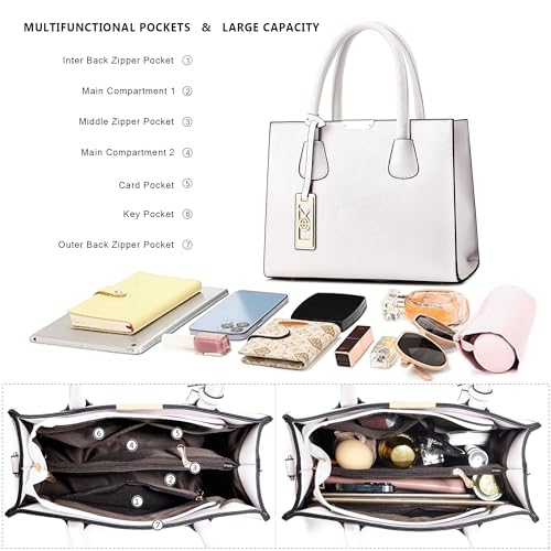 Bolso bandolera y tote de mujer en cuero sintético miniatura 5