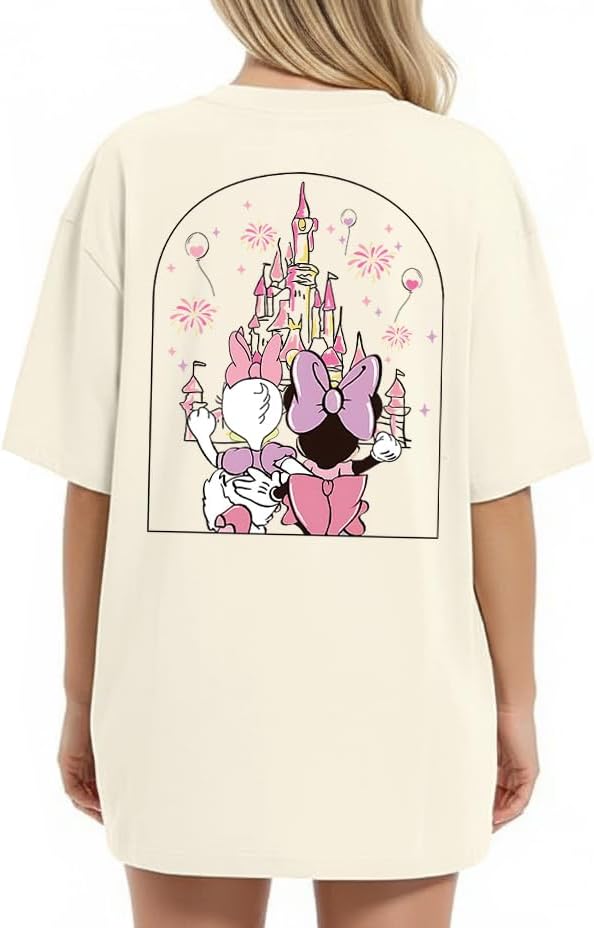 Magic Kingdom Shirts for Women Magical Princess Tshirt Cute Oversized Graphic tees Family Vacation Tops - Image 2