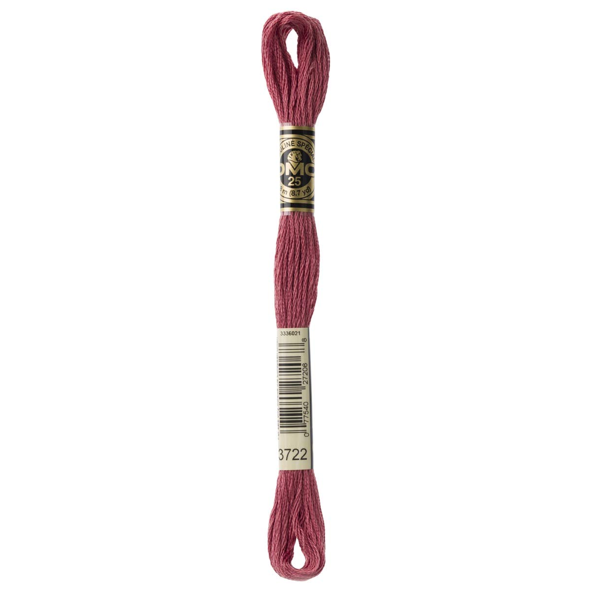 DMC Embroidery Floss Mouline Stranded Cotton Thread for Hand Embroidery and Sewing - Colour No: 3722-3 x 8m Skeins — image 1