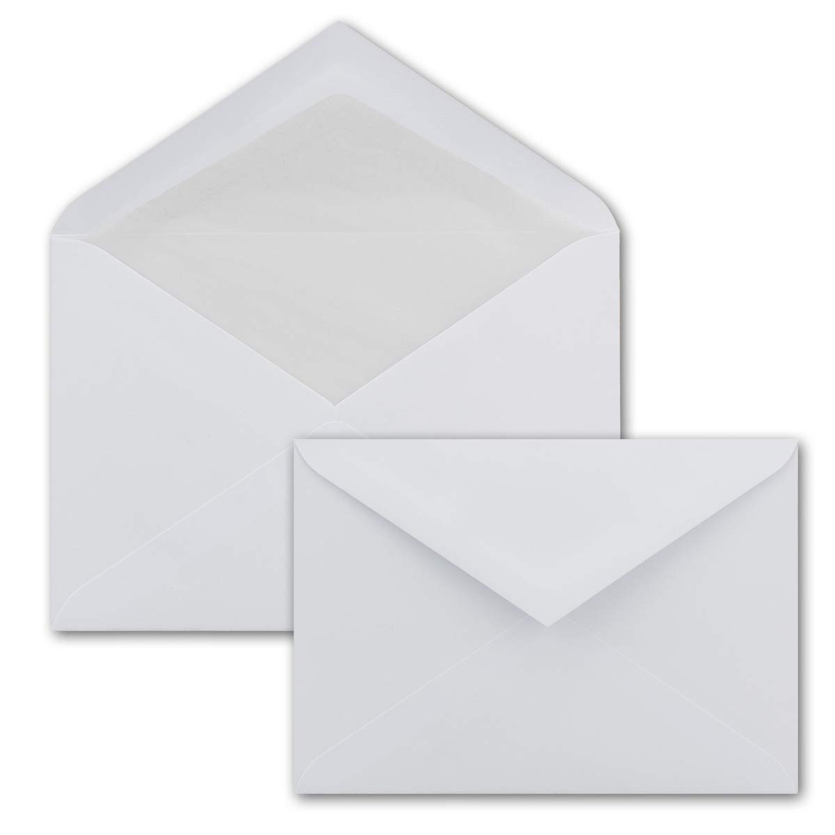 100 °C6 Envelopes with Silk Lining White 112 x 160 mm - Image 3