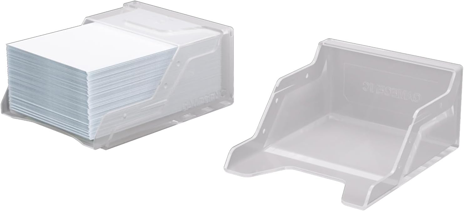 Gamegenic Bastion 50+ XL Deck Box - Compact, Secure, and Perfectly Organized for Your Trading Cards! Safely Protects 50+ Double-Sleeved Cards, White Color, Made image 2