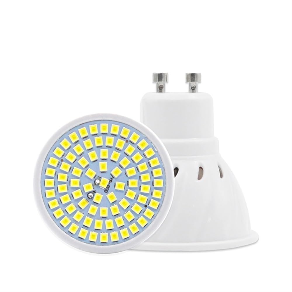 HHF Illuminazione domestica, Confezione da 20 lampadine a LED AC220V GU10/E27/MR16/E14 SMD2835 Lampadine for faretti Lampade a LED(Cool white,GU10 80leds 8W)