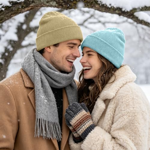 Image of ZOORON Beanie for Men Women Slouchy Winter Beanie Hats Cuffed Skull Caps