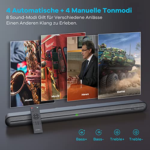 Heymell 150W Soundbar für TV Geräte Sehr klarer Sound ohne Rauschen – Bild 6