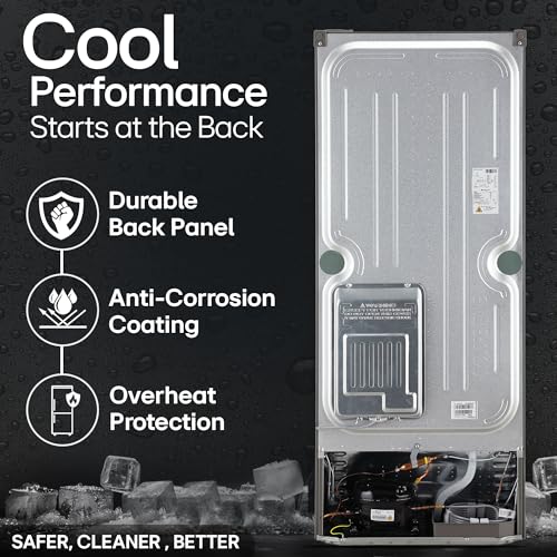 Image of LG 242 L 2 Star Frost Free Smart Inverter Double Door Refrigerator (GL-I292RPZY, Shiny Steel, Door Cooling +)