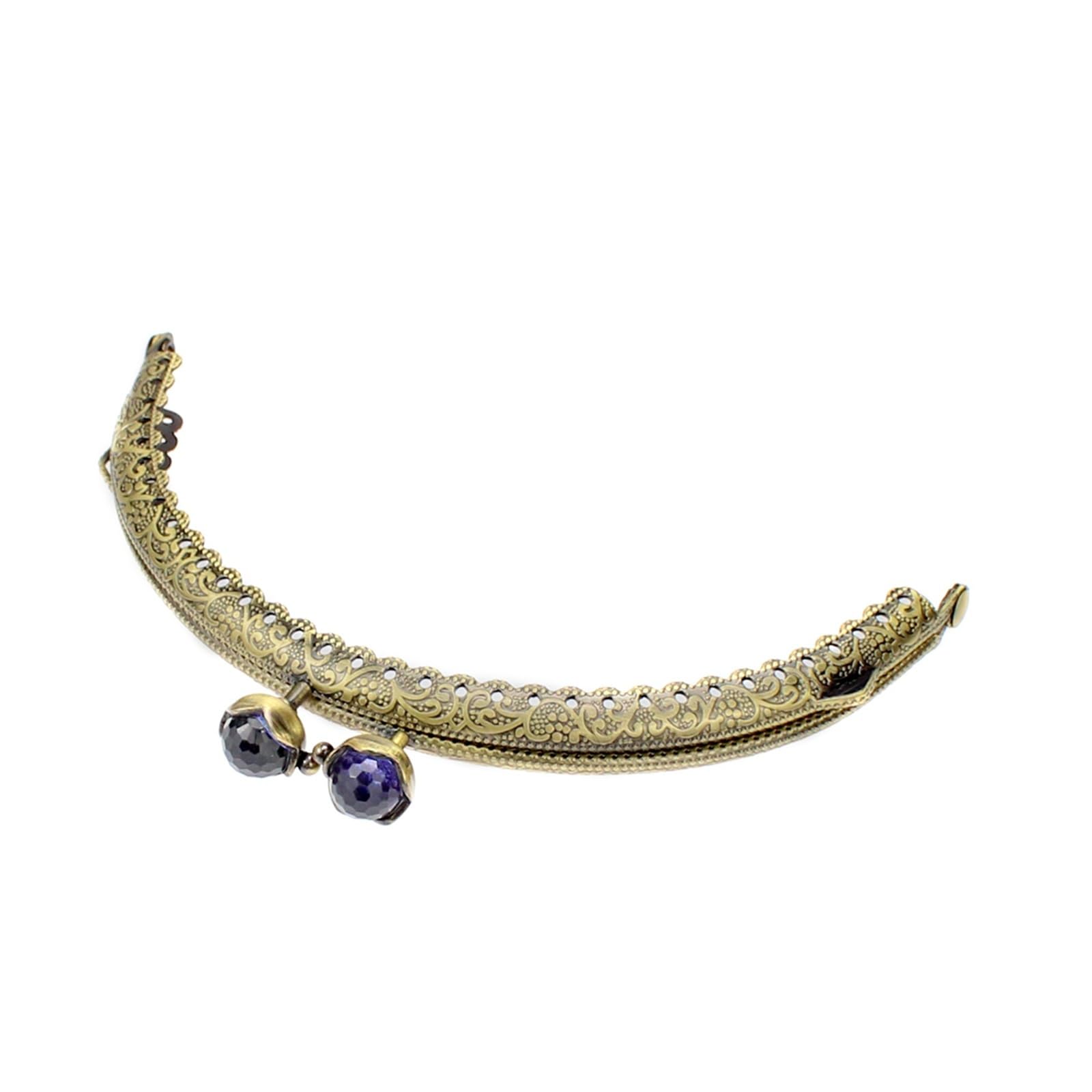 5 uds 12, CM Emicircle repujado encaje Lotus Kiss cierre de manija del marco for bolso mano accesorios costura repuesto Para Hogar(12.5CM NO.5)