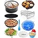 Produktbild 8" Universal HeißLuftfritteuse Airfryer ZubehöR Set Mit Antihaftbeschichtung FüR 4.5-6.5l Gowise Phillips Cozyna,Inklusive Kuchenform/Pizzaform/MehrzweckstäNder Etc.Bpa-Frei, SpüLmaschinenfest