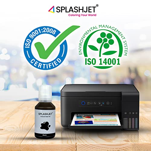 Image of Splashjet T03Y Compatible Refill Ink for Epson L4150, L4160, L6160, L6170, L6190 Printer - Compatible Ink Bottle for Epson T03Y Ink Code (120gm x 1) Black Ink Bottle - 501848