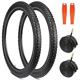 WEEROCK 29 Inch Bike Tire, 29 X 2.1 (54-622 mm) Mountain Bike Tires, MTB Tyre Set with 2 Pack Inner Tubes 29 X 1.75/2.125, Folding Bead Replacement Tyre for 29