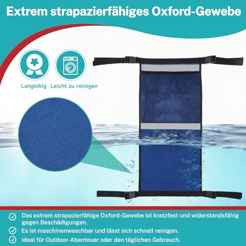 Sauerstoffflaschenhalter für Rollstühle Tragbare Faltbare Aufbewahrungstasche für Sichere Befestigung Am Einsetzbar und Platzsparend Tankhalter Rucksackträger für E und D Zylinder Flasche, Blau