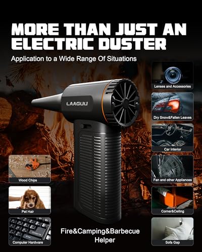 Electric Compressed Air Duster, 130000RPM Adjustable Infinitely Speed Handheld Mini Blower - image 5