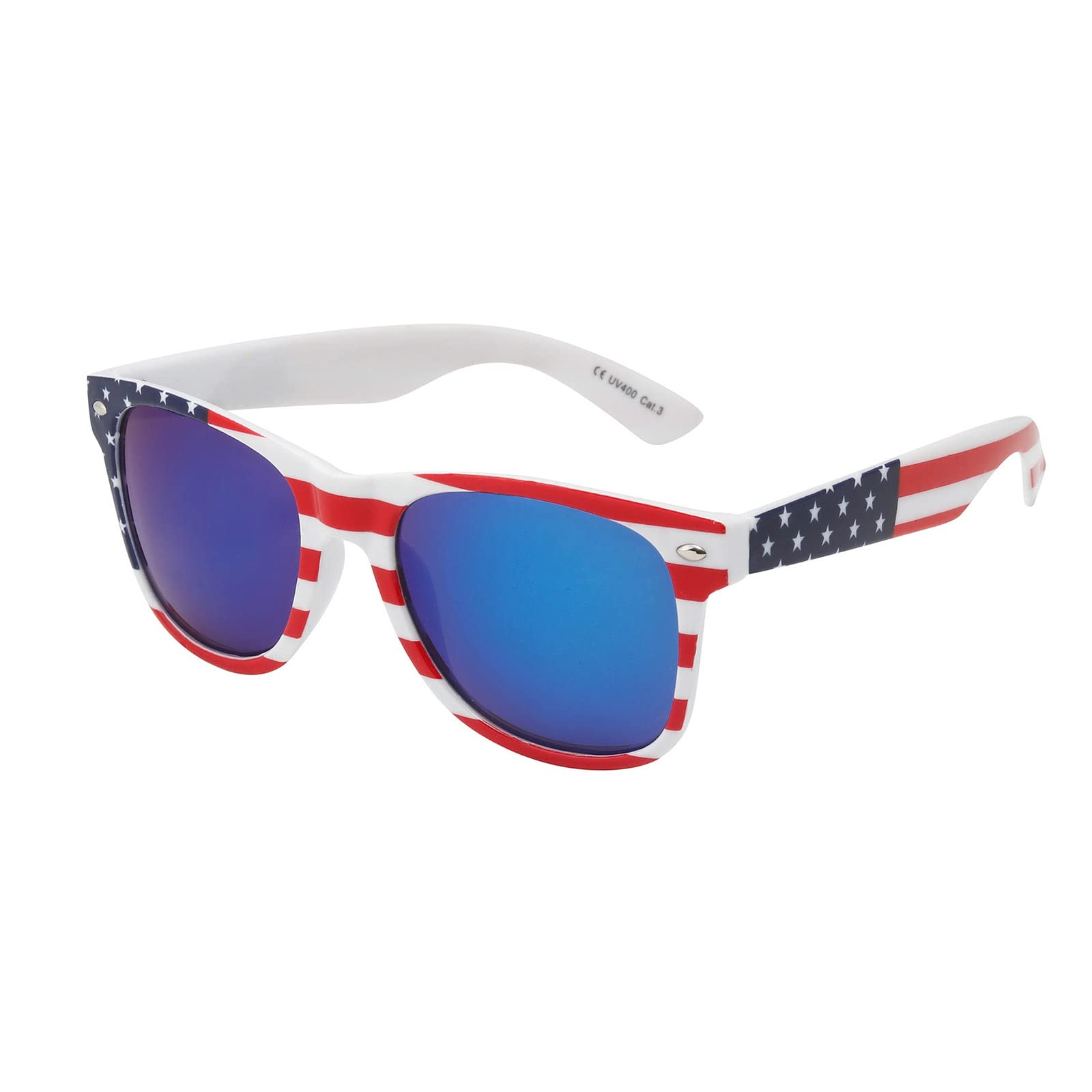 Mllxon 4th of july Sunglasses American Flag Patriotic Glasses Holiday Sunglasses Eyewear for Party Prop