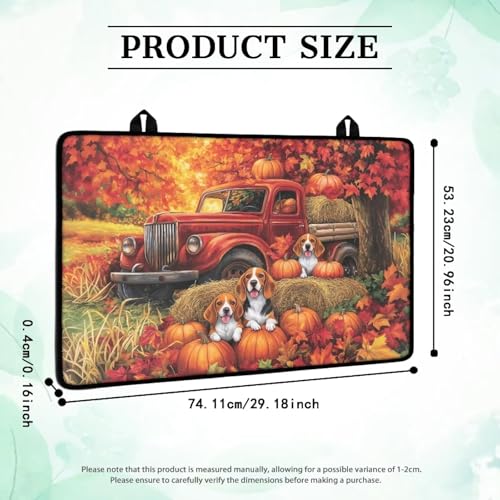 Image of Puppy Pumpkin Cat Stove Top Covers for Electric Stove, Heart Resistant Dish Drying Mats, Extra Large Countertop Mat for Kitchen, Folding Mat,Thanksgiving Decor
