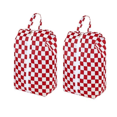 Pacote com 2 bolsas de viagem para viagem, 2 unidades, extra grande, impermeável, nylon, portátil, bolsa com zíper, essencial para viagem, Bloco vermelho B2, Moda e prática