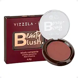 Blush Compacto Beauty Blush Red Mocha Vizzela + La's