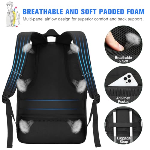 Paude Laptop Backpack,School Backpack Large Bookbag with USB for High School College Students Office Business,Waterproof2