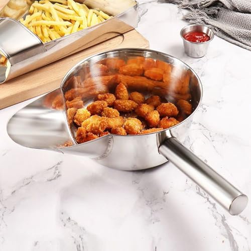 Pelle à frites en acier inoxydable avec poignée ergonomique pour buffets